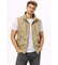 Stand Collar Zip-Up Gilet for Men - Khaki