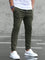 Straight Leg Casual Trousers for Men - Legergroen