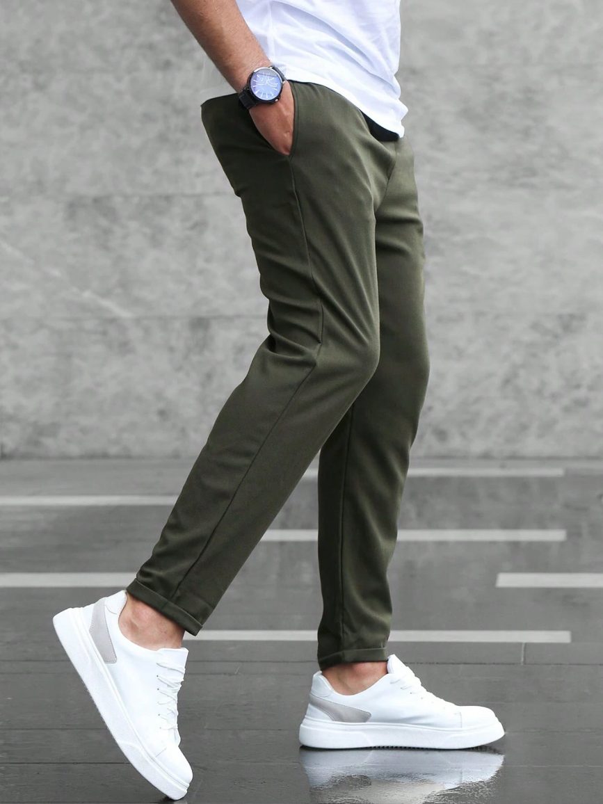 Straight Leg Casual Trousers for Men - View 2