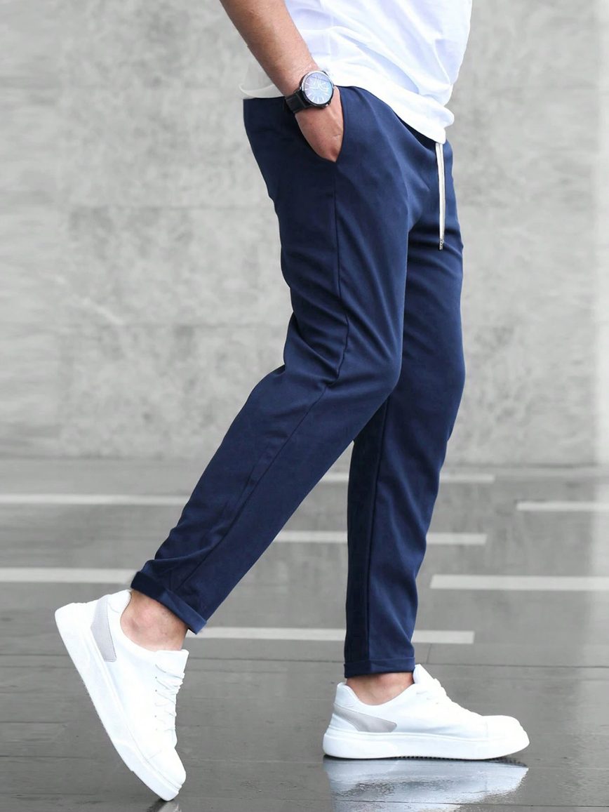Straight Leg Casual Trousers for Men - View 5