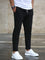 Straight Leg Casual Trousers for Men - Zwart
