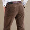 Fine Wale Corduroy Straight Leg Trousers for Men