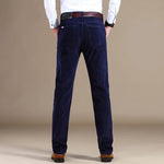 Fine Wale Corduroy Straight Leg Trousers for Men - View 11