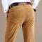 Fine Wale Corduroy Straight Leg Trousers for Men - Honey Tan