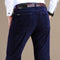 Fine Wale Corduroy Straight Leg Trousers for Men - Navy
