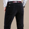 Fine Wale Corduroy Straight Leg Trousers for Men - Black