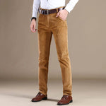 Fine Wale Corduroy Straight Leg Trousers for Men - View 9