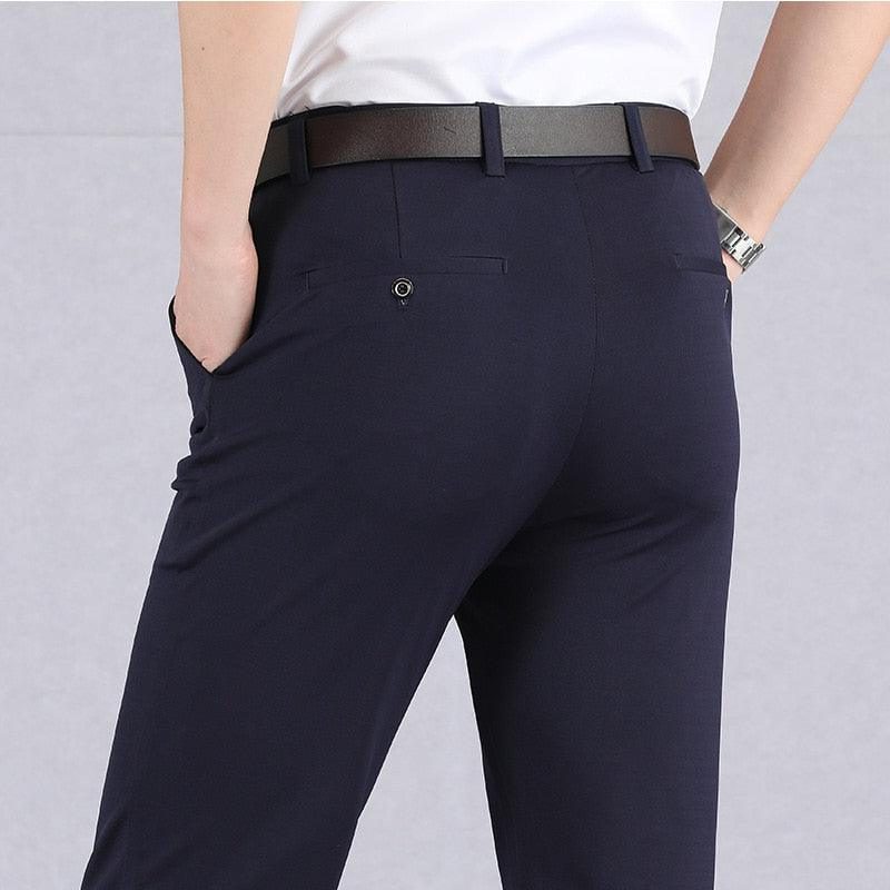 Straight Leg Stretch Trousers for Men - View 11