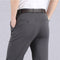 Straight Leg Stretch Trousers for Men - Grey