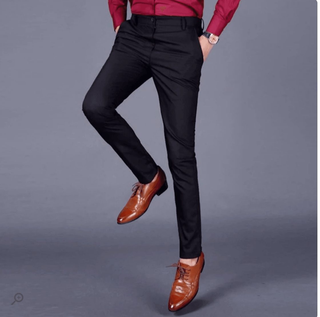 Straight Leg Stretch Trousers for Men - View 3