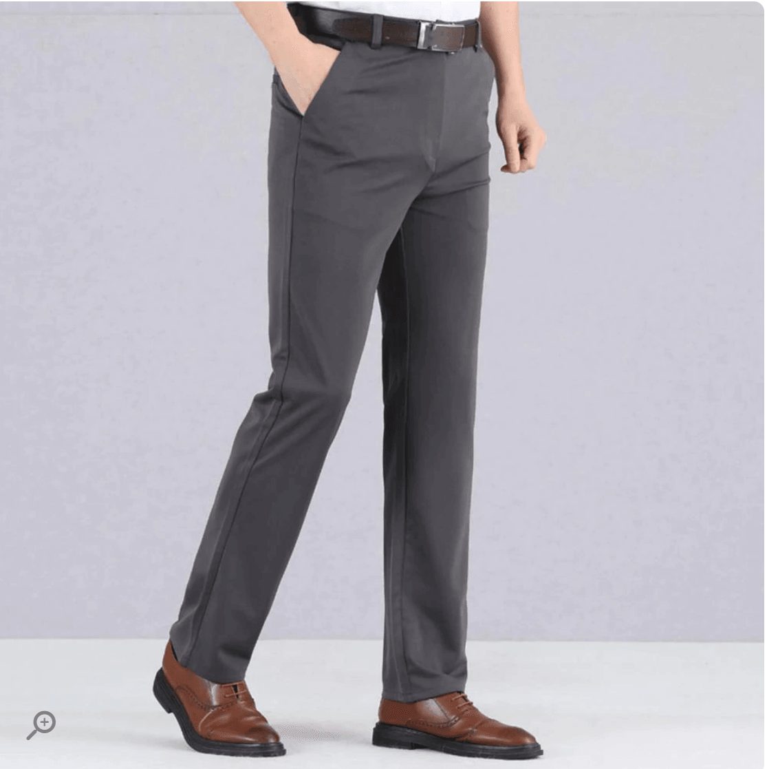 Straight Leg Stretch Trousers for Men - View 4