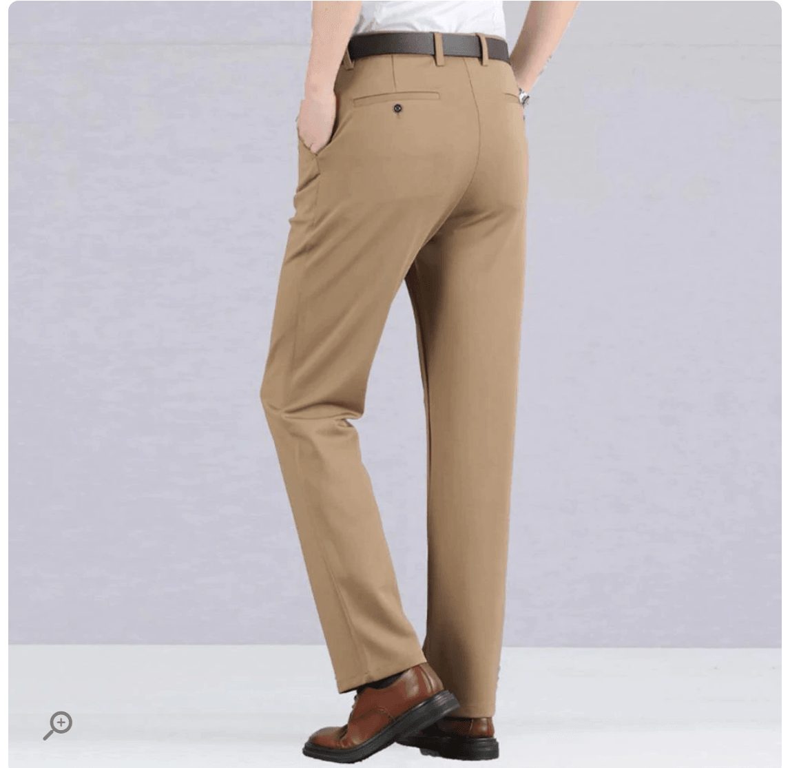 Straight Leg Stretch Trousers for Men - View 5