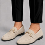 Suede Horsebit Slip-On Loafers for Men