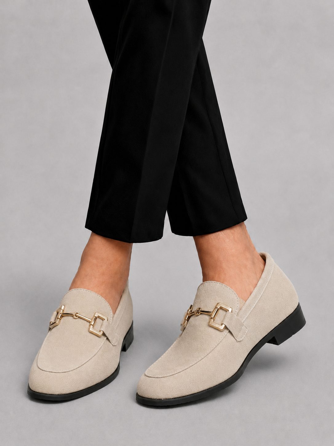 Suede Horsebit Slip-On Loafers for Men - View 2