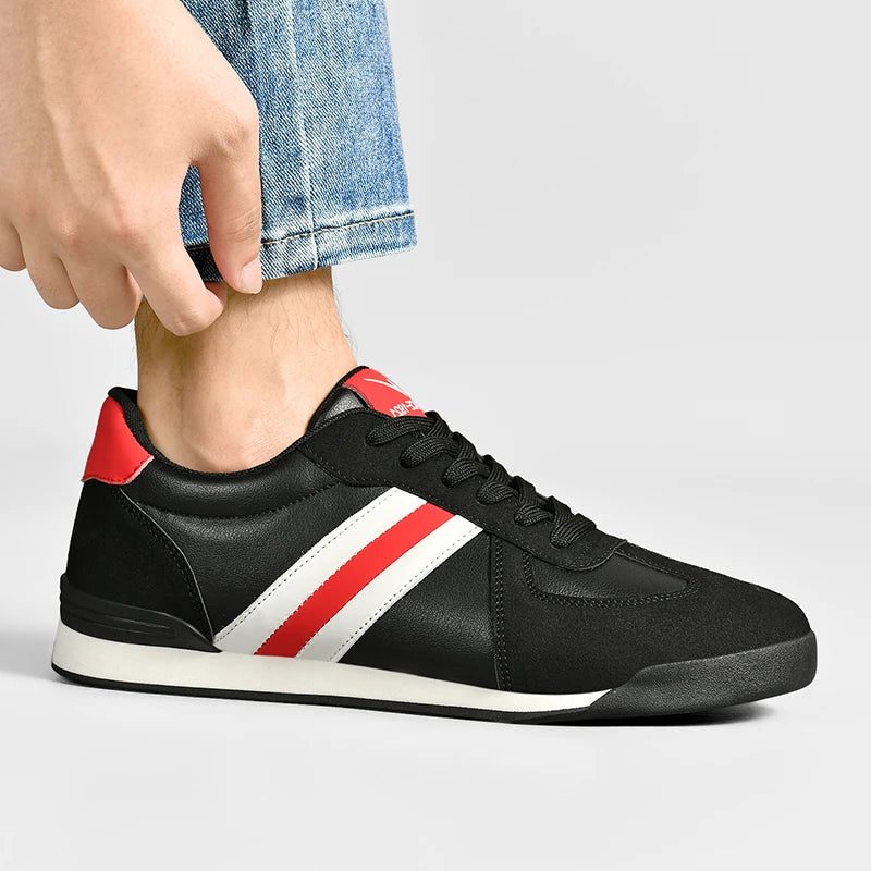 Suede and Leather Low-Profile Retro Sneaker for Men - View 4