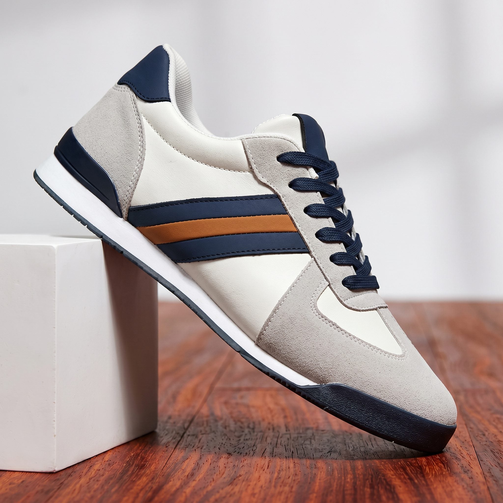 Suede and Leather Low-Profile Retro Sneaker for Men - View 5