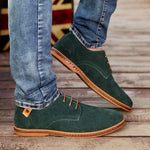 Suede Lace-Up Derby Shoes for Men
