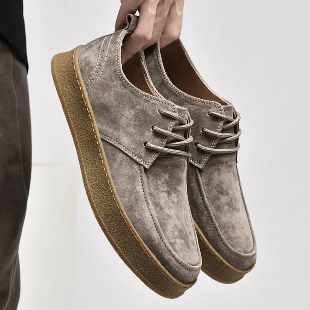 Suede Lace-Up Desert Boots for Men
