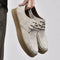 Suede Lace-Up Desert Boots for Men - Beige