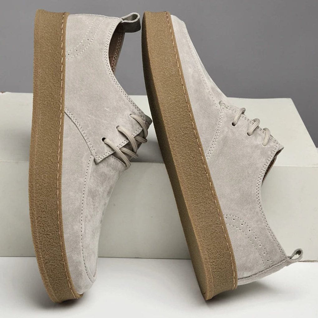Suede Lace-Up Desert Boots for Men - View 8