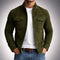 Suede Overshirt with Chest Pockets for Men
