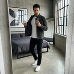 Suede Overshirt with Chest Pockets for Men - View 10
