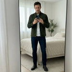 Suede Overshirt with Chest Pockets for Men - View 7