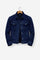 Suede Shirt Jacket with Button-Down Closure for Men - Blauw