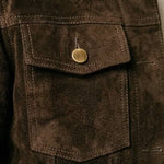 Suede Shirt Jacket with Button-Down Closure for Men - View 7