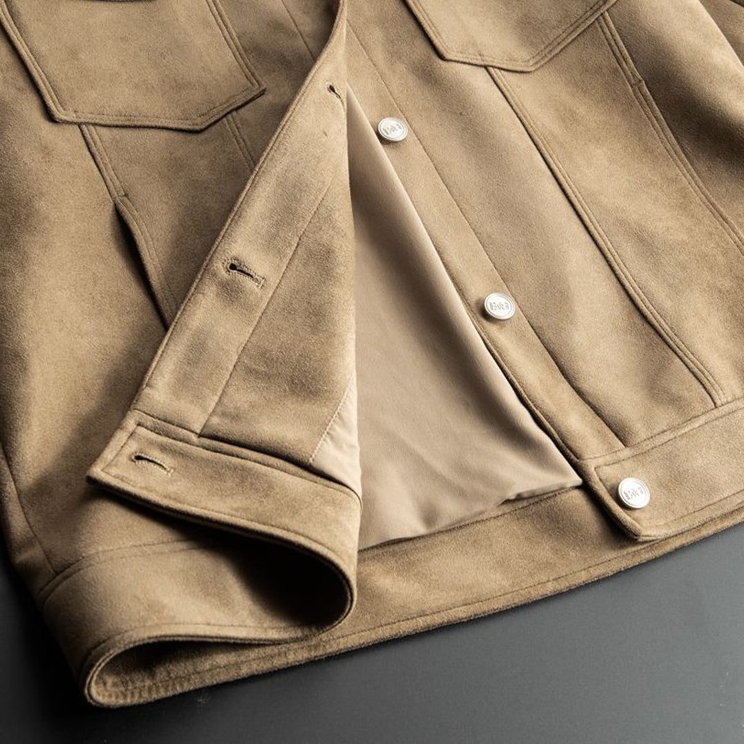 Suede Trucker Jacket for Men - View 10