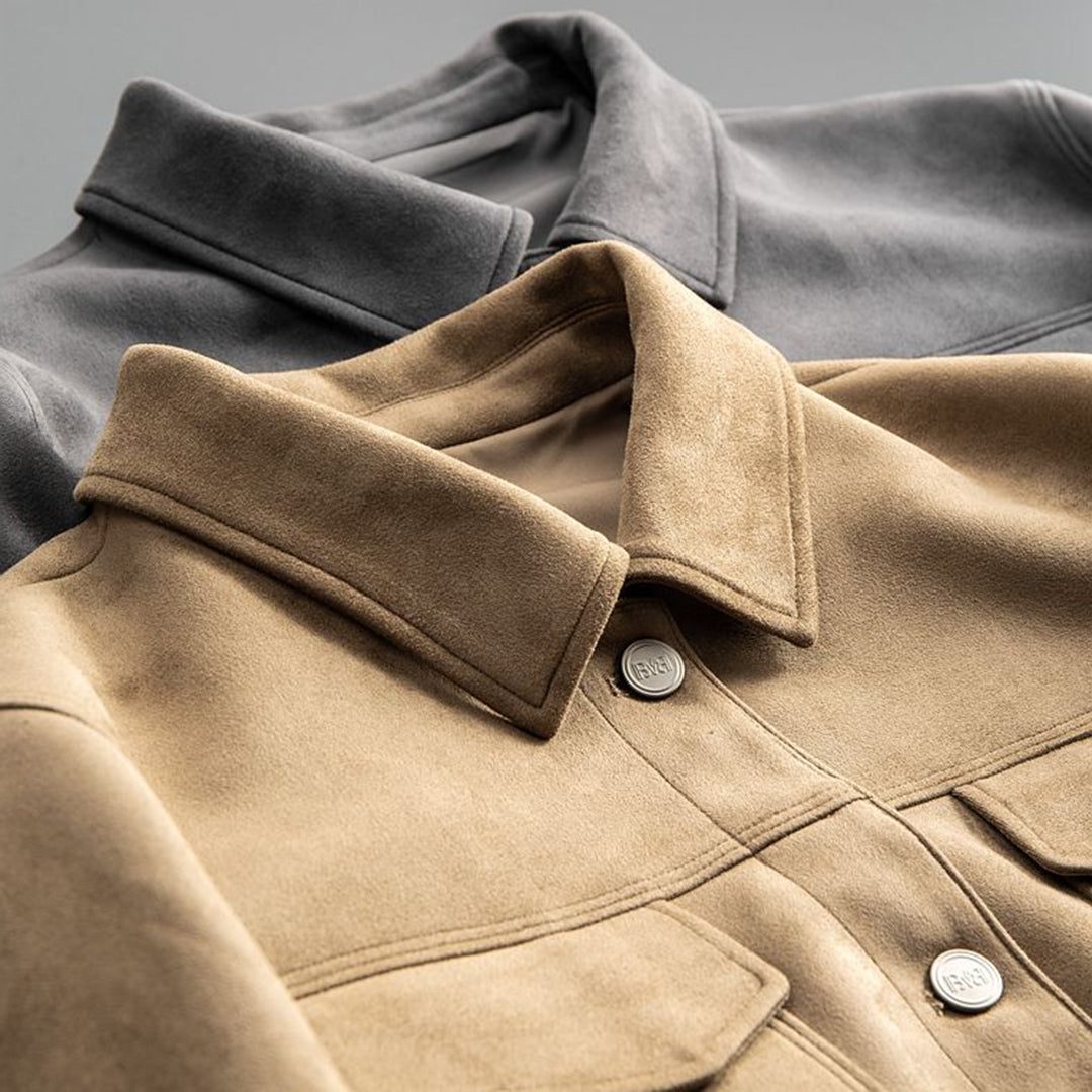 Suede Trucker Jacket for Men - View 11
