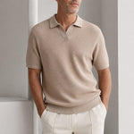 Textured Polo Shirt for Men - Beige