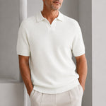 Textured Polo Shirt for Men - White