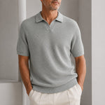 Textured Polo Shirt for Men - Grey
