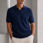 Textured Polo Shirt for Men - Navy Blue