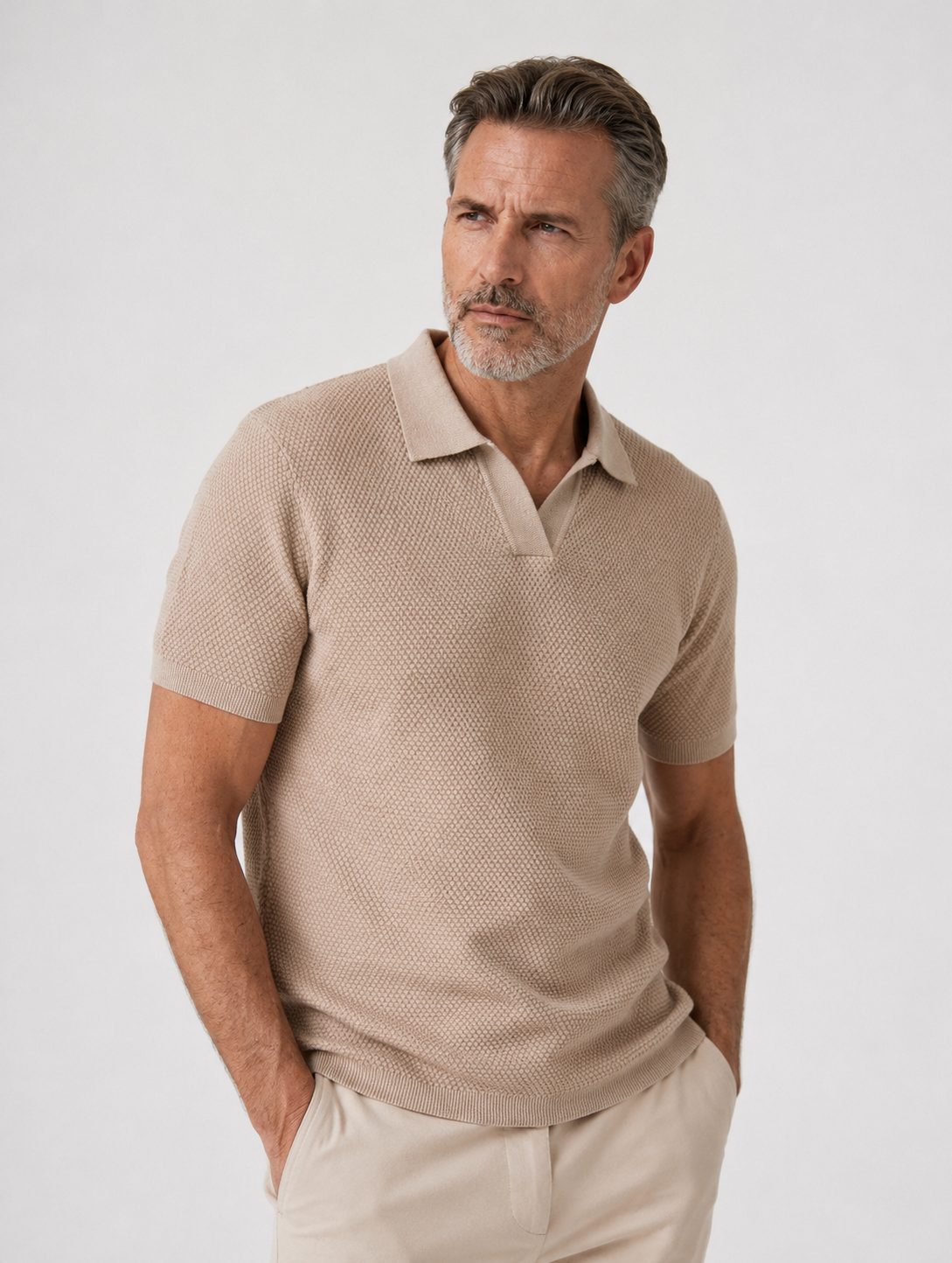 Textured Polo Shirt for Men - View 2