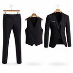 Three-Piece Blazer Suit for Men - Zwart