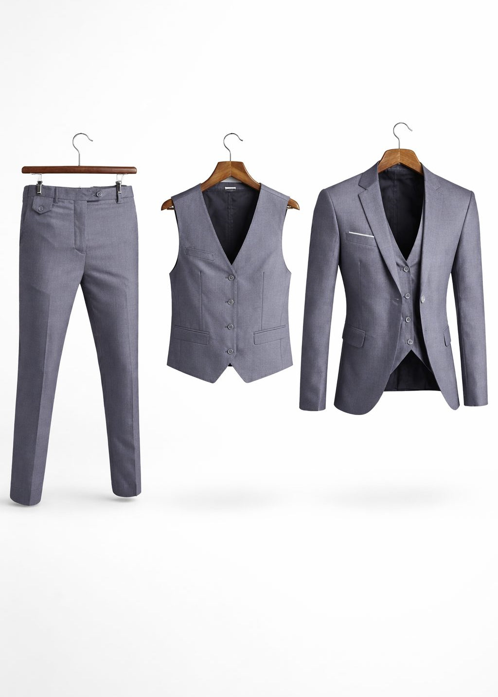 Three-Piece Blazer Suit for Men - Grijs