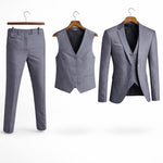 Three-Piece Blazer Suit for Men - Grijs