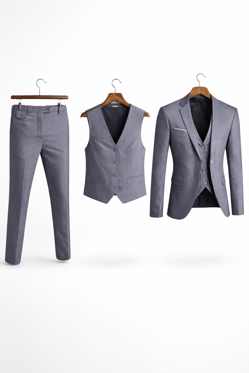 Three-Piece Blazer Suit for Men - Grijs
