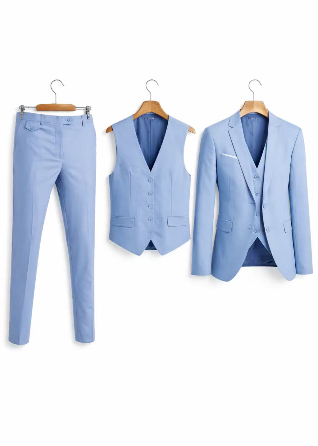 Three-Piece Blazer Suit for Men - Lichtblauw