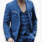 Three-Piece Suit with Waistcoat for Men - Navy