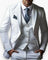 Three-Piece Suit with Waistcoat for Men - White