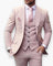 Three-Piece Suit with Waistcoat for Men - Blush