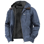Hooded Zip-Up Harrington Jacket for Men