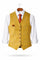 Tweed Single-Breasted Waistcoat for Men - Geel