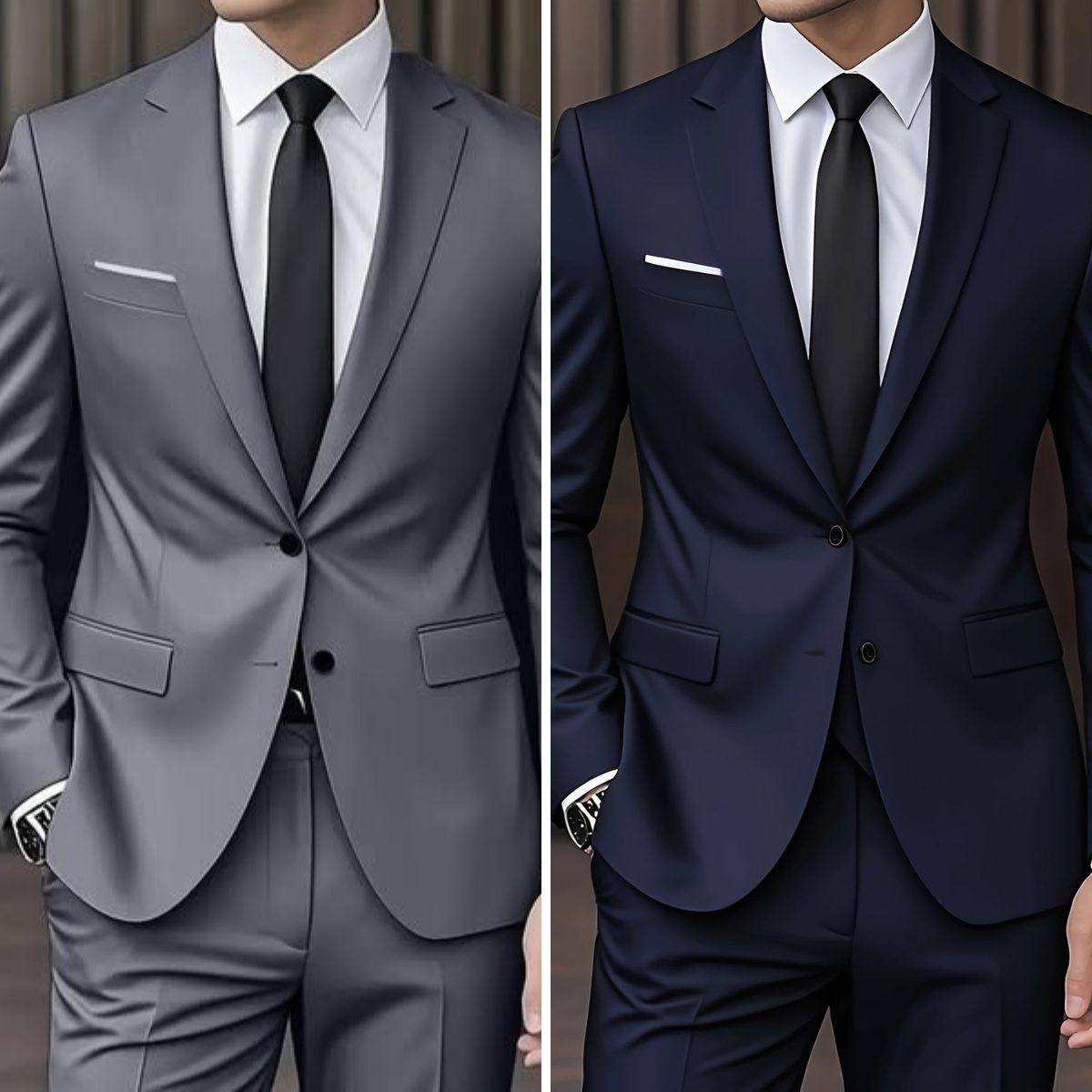 Two-Piece Suit Jacket and Trousers for Men - View 15
