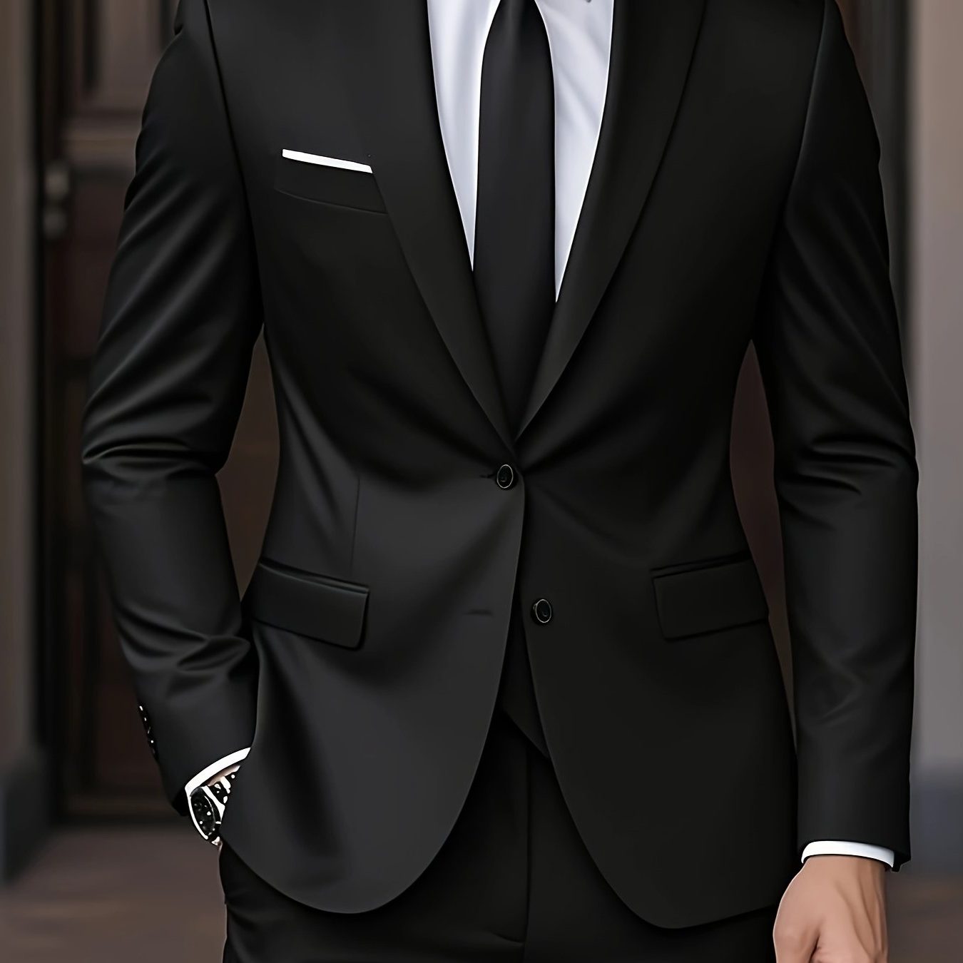 Two-Piece Suit Jacket and Trousers for Men - View 16