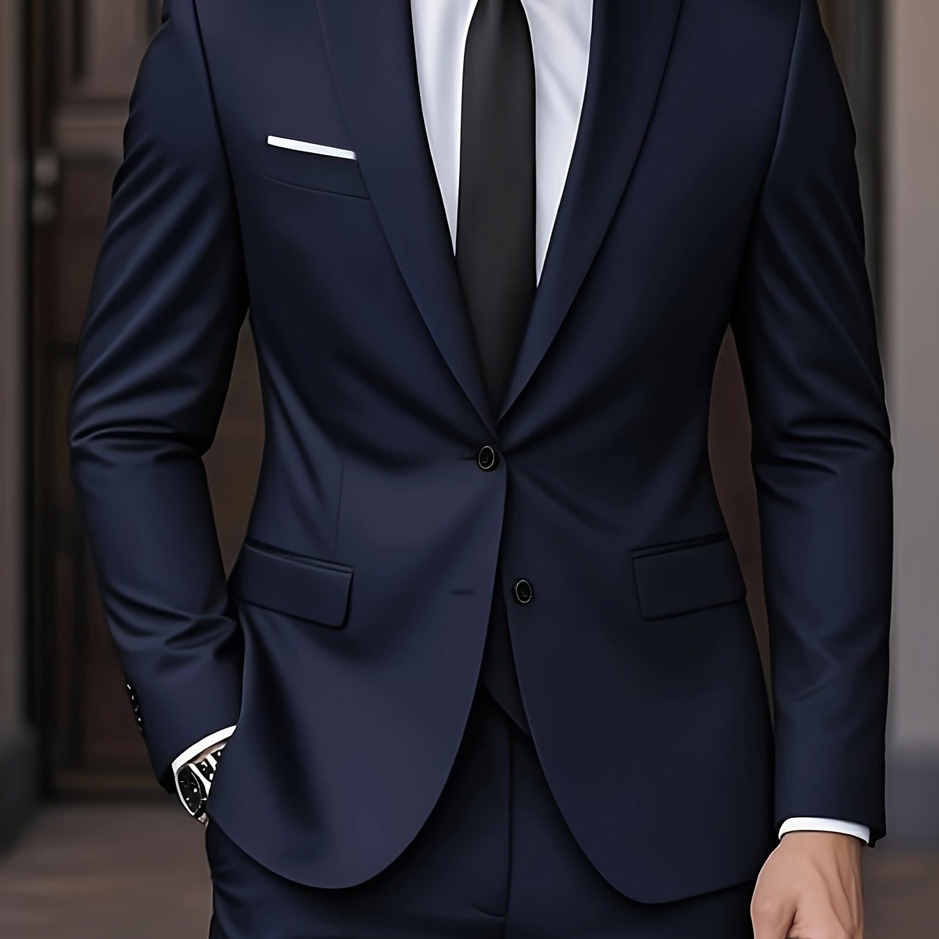 Two-Piece Suit Jacket and Trousers for Men - View 17