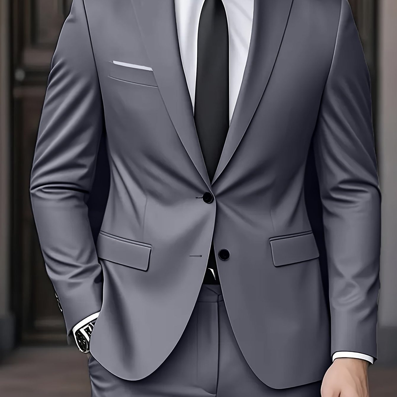 Two-Piece Suit Jacket and Trousers for Men - View 3